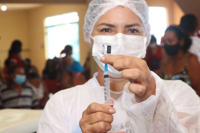 notícia: Benevides atinge 100% da meta de aplicação da 1ª dose da vacina contra a Covid-19 para adultos