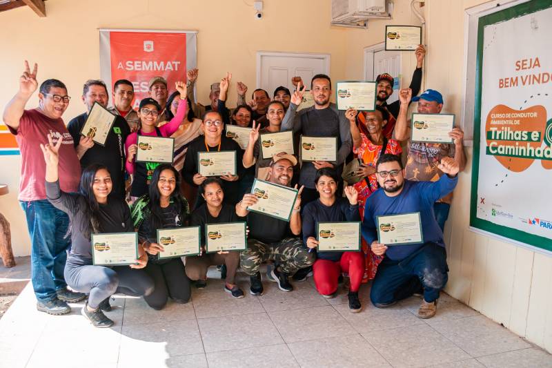 notícia: Prefeitura de Benevides forma turma de condutores de trilha 